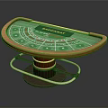 Durable Home Roulette Table With Green Felt Surface Wooden Frame And Metal Stand