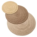 Round Woven Rugs in Beige Brown and Neutral Tones for Home Decor