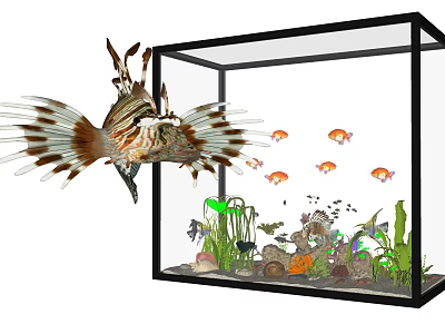 Modern fish tank 3d model Modern fish tank 3d model