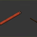 Scene Building Blocks With Red Top Wooden Layers Blue Blocks And Stone Structure