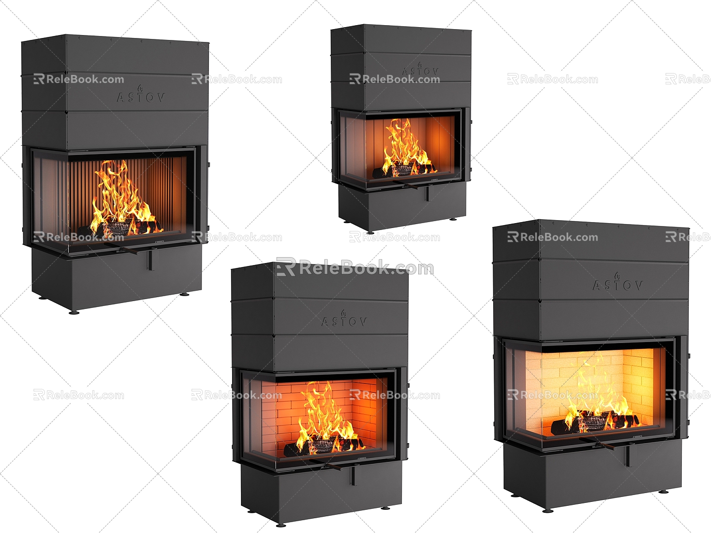 Nordic Minimalist Fireplace Fireplace Minimalist Fireplace Stove Decoration 3d model