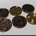 Elegant Circular Wall Decor with Various Metallic Colors Geometric Patterns and Hollow Out Design