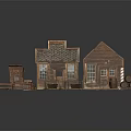 Rustic Log Cabin With Shingled Roof Windows Porch Fence And Barrels