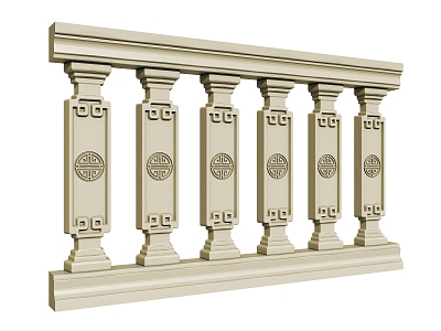 Chinese Railing 3d model