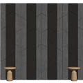 Modern background wall soft bag background wall 3d model