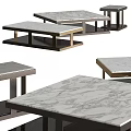 Modern Coffee Tables For Living Room With Marble Surfaces And Metal Frames