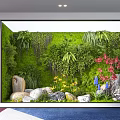 Commercial Landscape Design With Ecological Experience Green Moss Flowers And Stones