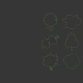 Various Golden Flower Leaf And Plant Silhouette Decorative Designs Collection