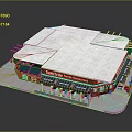 Uncle Bobs Family Restaurant Building With White Sloped Roof Blue Awnings Outdoor Seating And Plants