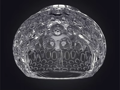 Crystal Ceiling Light with Spherical Textured Design Elegant Decorative Transparent Fixture 3d model
