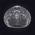 Crystal Ceiling Light with Spherical Textured Design Elegant Decorative Transparent Fixture