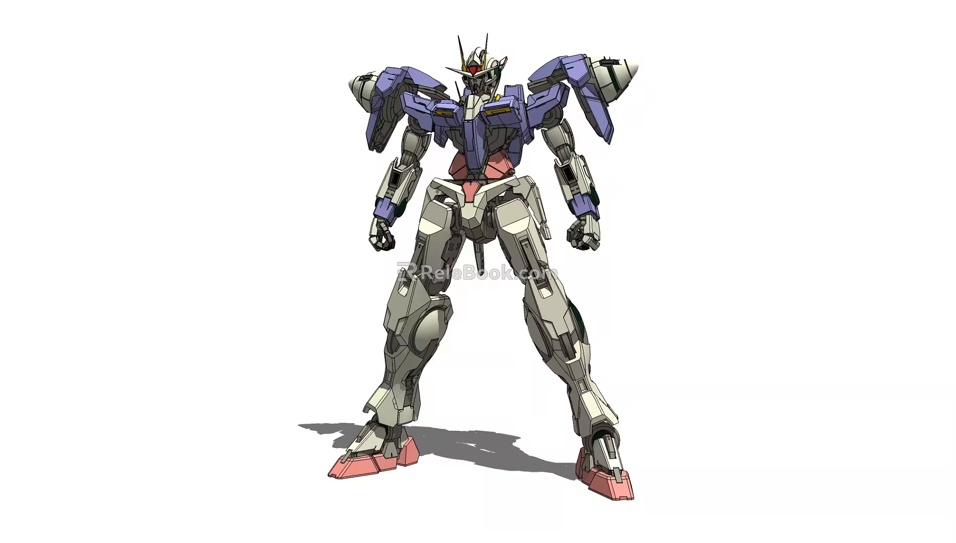 Modern robot mecha up 3d model