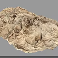 Natural Rock Formation With Rough Texture And Numerous Pits On Surface 3d model