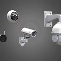 Projection Monitoring Security Camera System With Dome Bullet Wall Mounted Designs