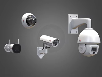 Modern surveillance cameras 3d model