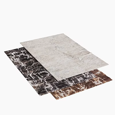 Square Rugs with Marble Texture in Grey Black and Brown Tones 3d model