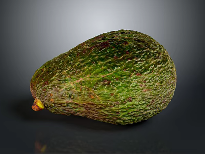 Fresh Ripe Green Avocado With Natural Rough Skin Texture For Daily Life 3d model