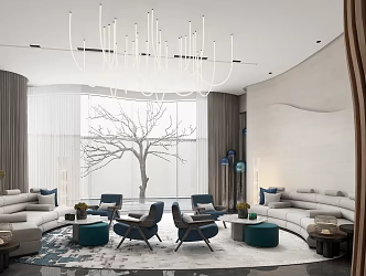 Modern Leisure Area Sales Office Sales Center Marketing Center Negotiation Area Rest Area Water Bar Area Front Desk Club Center 3d model