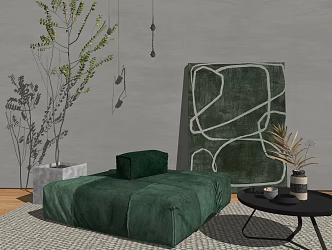 Modern sofa stool single sofa 3d model