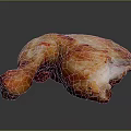 Golden Brown Roasted Chicken Leg With Juicy Meat And Crispy Skin