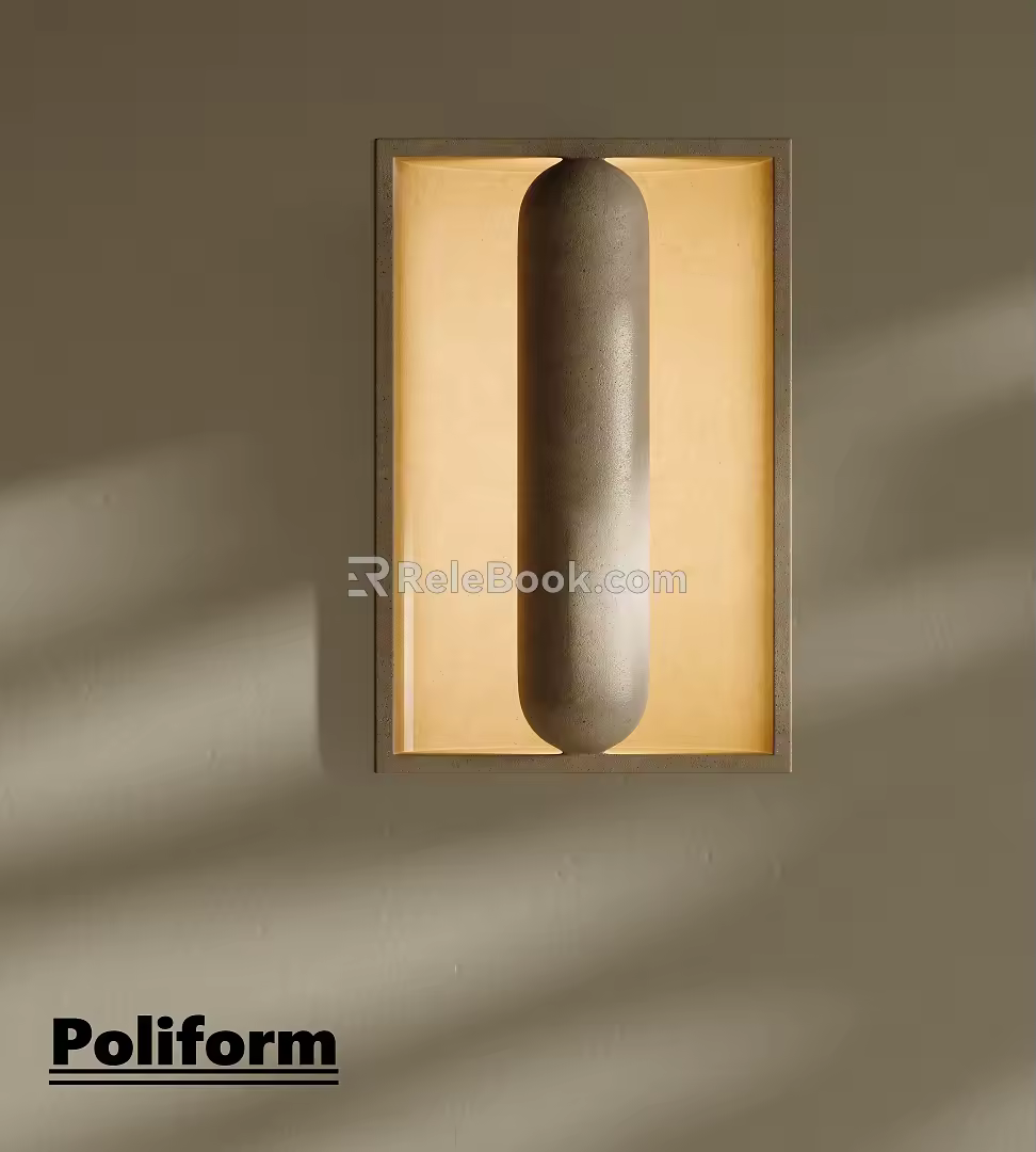 Modern Minimalist Wall Lamp Embedded Wall Lamp Stone Wall Lamp Gypsum Wall Lamp 3d model