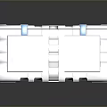 Household Storage Organizer Box Gray With Blue Accents And Durable Design