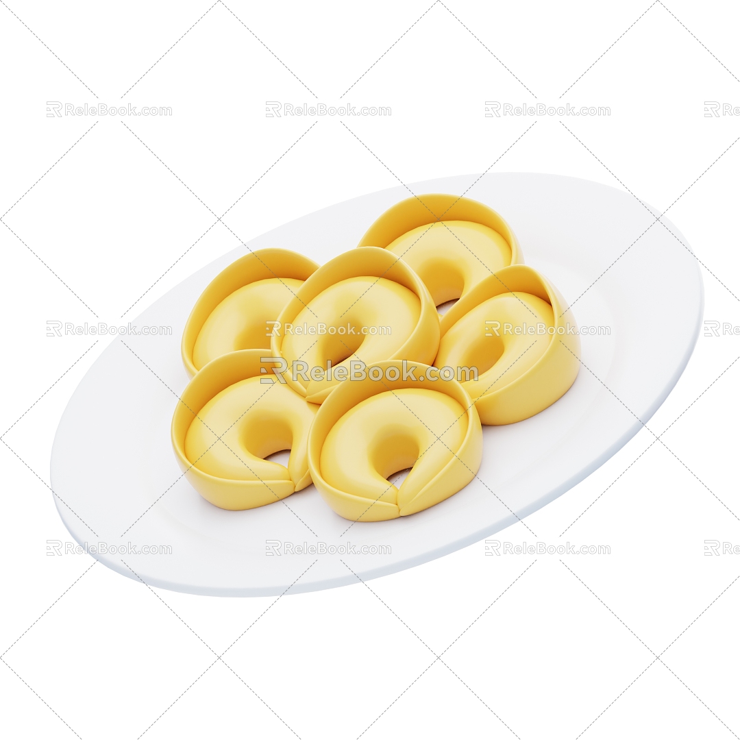 Modern Dessert Cookies Cartoon Dessert Food 3d model