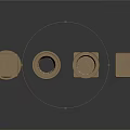 national style roman pillar stone pillar stone pillar 3d model