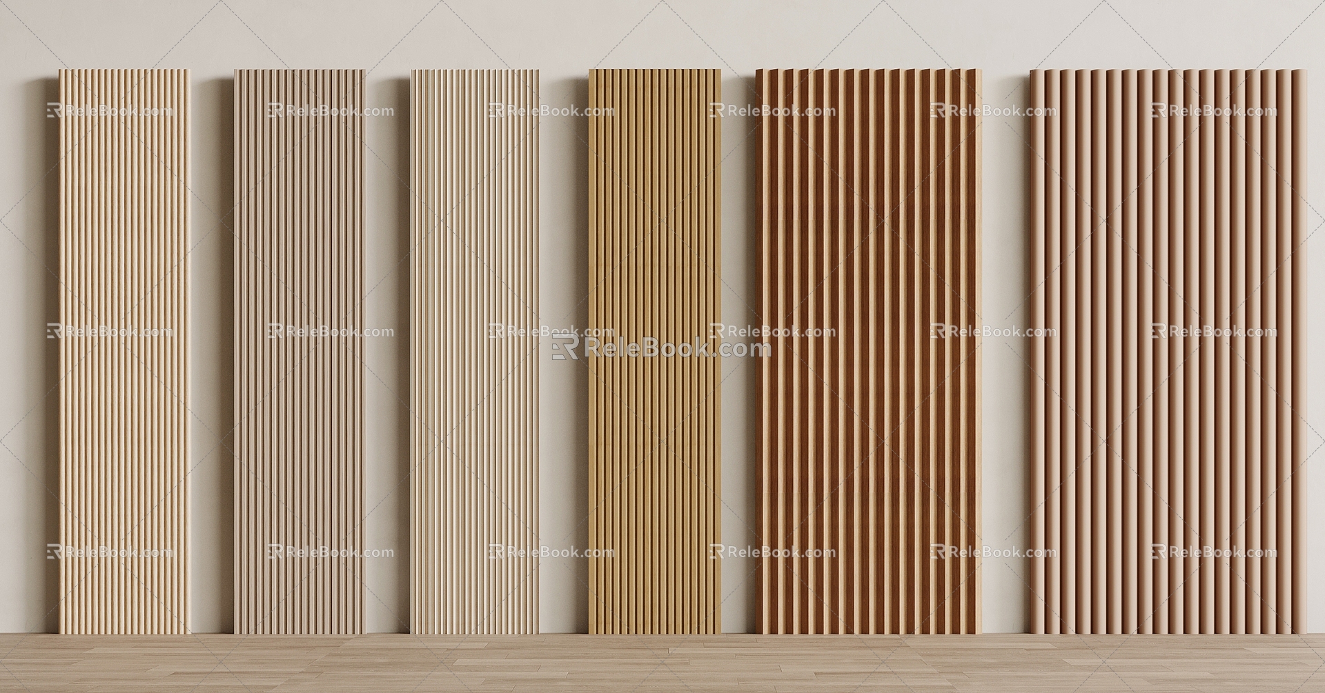 Modern Wall Panel Grille Panel Dado Wave Board Great Wall Board 3d model