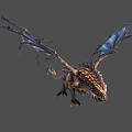 Mythical Dragon Character With Scaled Body Large Wings And Spiked Armor Details