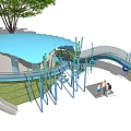 modern slide 3d model