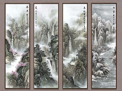 New Chinese Landscape Painting Decorative Painting model