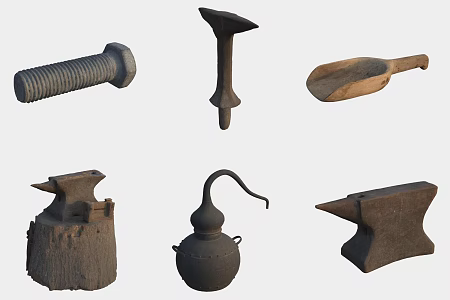 Industrial Ironwork Tool Scoop Screw 3d model