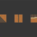 modern cardboard pixel cardboard voxel cardboard 3d model