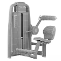 Sports Equipment Strength Training Machine With Black Frame Padded Seat And Adjustable Settings