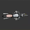 Custom BMW Vintage Motorcycle With Black Body Red Leather Seat And Round Headlight