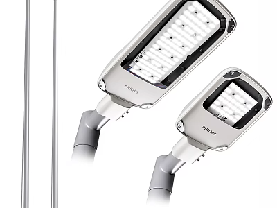 Modern LED Outdoor Street Lights With Durable Pole And High Brightness Design 3d model