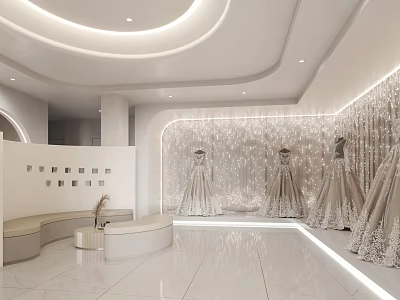 Modern Wedding Photography Shop 3d model
