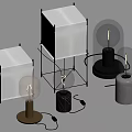Modern table lamp combination desktop decorative lamp 3d model