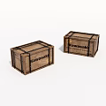 Two Vintage Wooden Kawasaki Crates With Branding On White Background