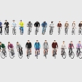 cycling man cycling woman cycling man cycling woman sport man sport woman 3d model