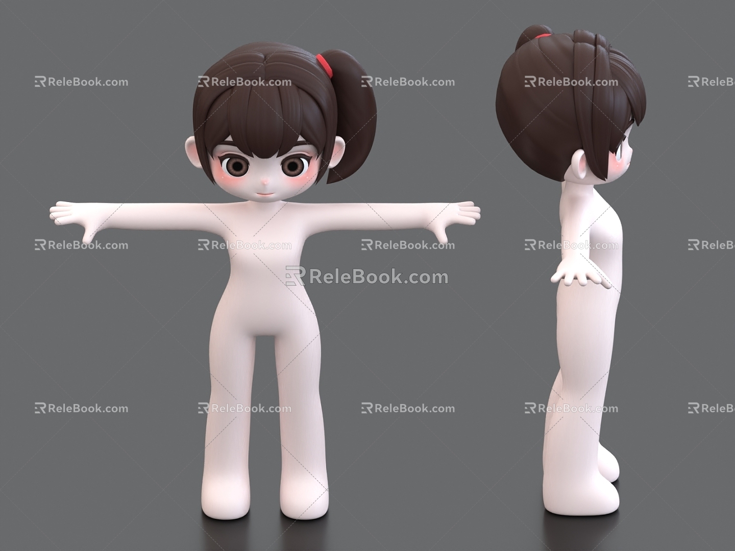 Cartoon Girl Cartoon Girl Cartoon Hair Cartoon Hairstyle Cartoon Little Girl 3d model