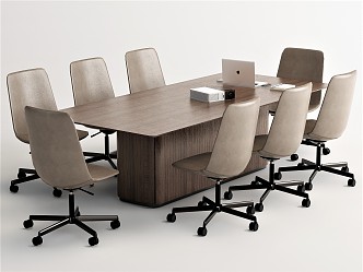 Modern Conference Table and Chair Conference Table Chair Set 3d model