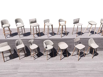 Nordic Bar Chair 3d model