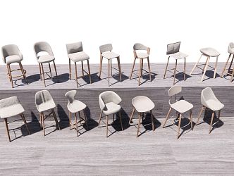 Nordic Bar Chair 3d model