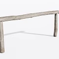 Modern Railing Wood Railing 3d model