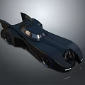 Black Futuristic Batmobile Concept Car 3D Model With Aerodynamic Streamlined Design 3d model