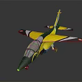 Yellow and Black Model Airplane with Sleek Aerodynamic Design and Cockpit Details