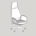 Sleek Modern Office Chair Design With High Back Armrests And Swivel Caster Base