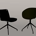 Black Modern Office Chairs With Angular And Curved Backrests Metal Frames